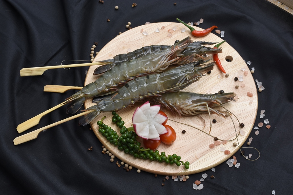 Tôm Sú Xiên Que Cấp Đông